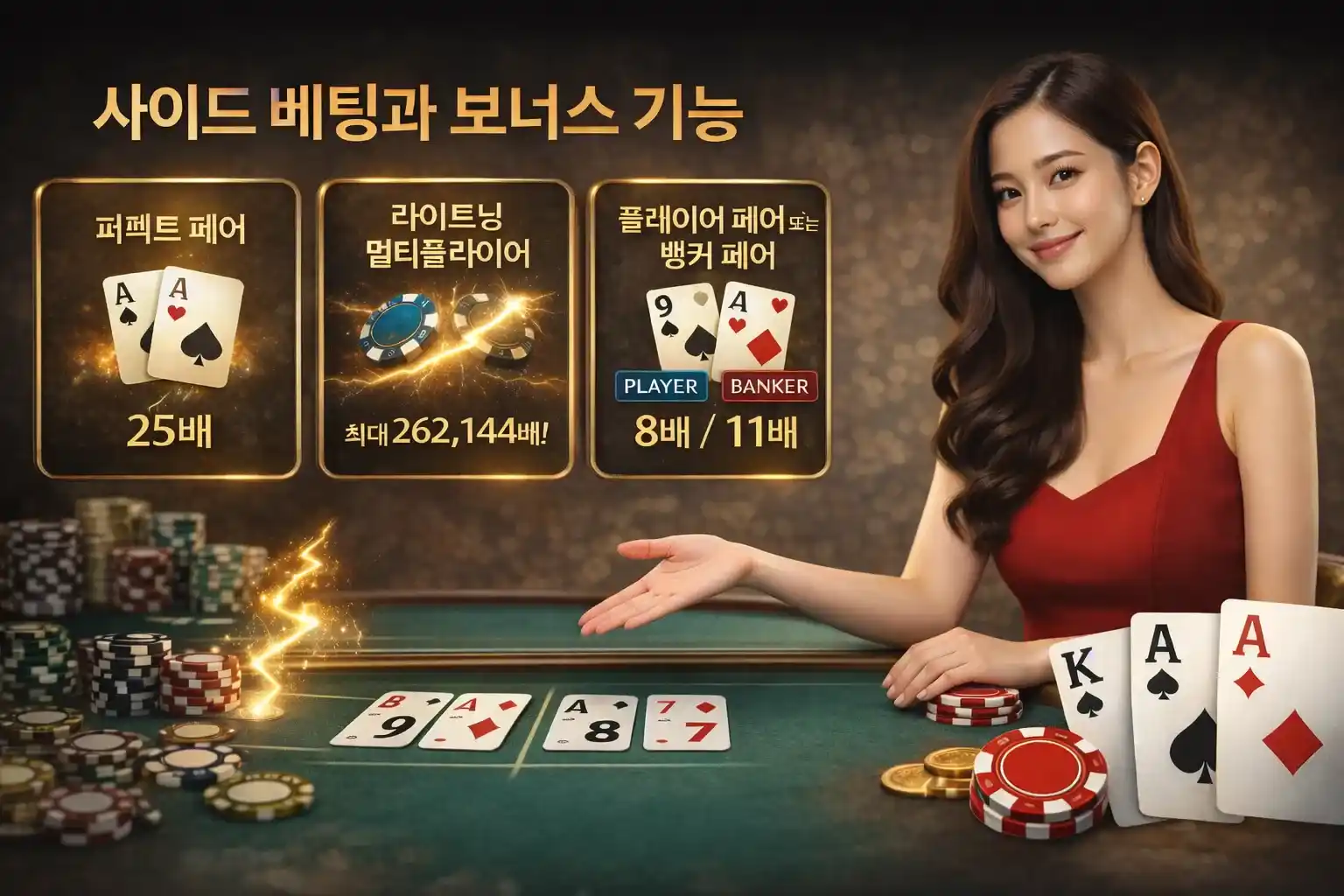 사이드 베팅과 보너스 기능